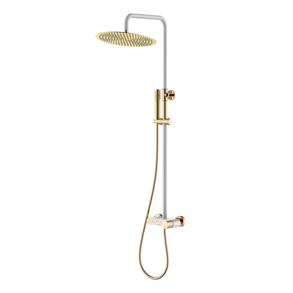 Душевая система Stick white Touch gold G золото (128-WG.2)