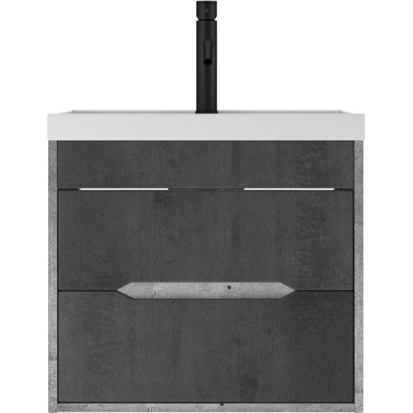 Тумба подвесная под умывальник Bazis 60 Loft В2 Бетон Домино (DL5601T)