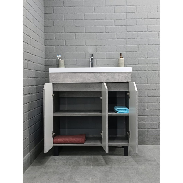 Тумба напольная Classica 80 Vector светлый бетон без ящика Домино (DV6614T) Тумба напольная Classica 80 Vector светлый бетон без ящика Домино (DV6614T)