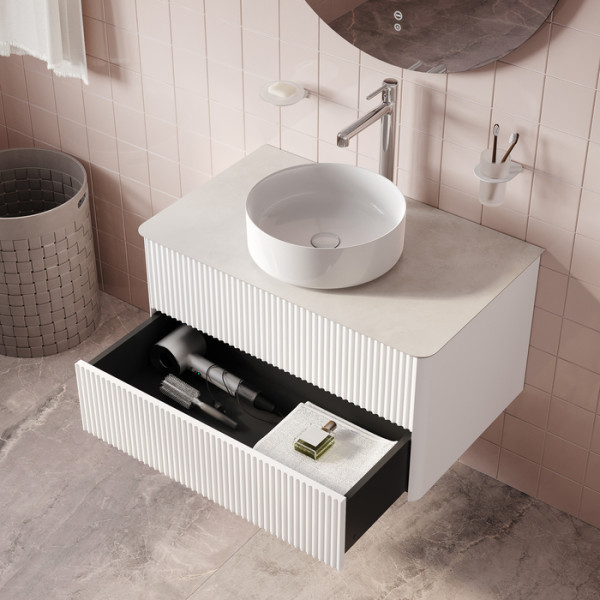 Тумба подвесная Iddis под столешницу Aiger 80x49 белый (AIG80W0i95)