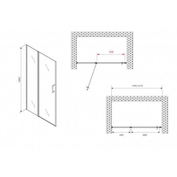 Душевая дверь Abber Sonnenstrand 120x195 стекло матовое, профиль хром (AG04120MS) Душевая дверь Abber Sonnenstrand 120x195 стекло матовое, профиль хром (AG04120MS)
