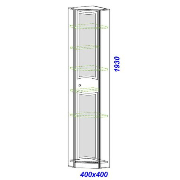 Пенал напольный Aqwella Барселона П5/45/з L (Ba.05.45.L)