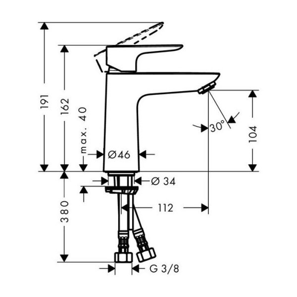 Смеситель для раковины Hansgrohe Talis E 110 (71712000)