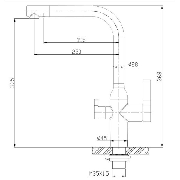 Смеситель для кухни Belbagno сатин (BB-LAM57-IN)