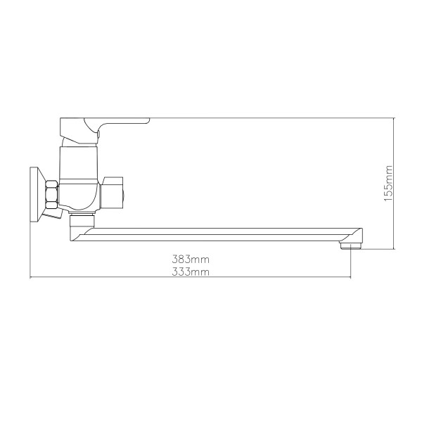 Смеситель для ванны и душа Esko Mexico хром (MX31)