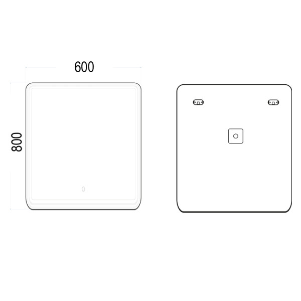 Зеркало-шкаф Azario Adriana 1П 60x80 с подсветкой (CS00069512)