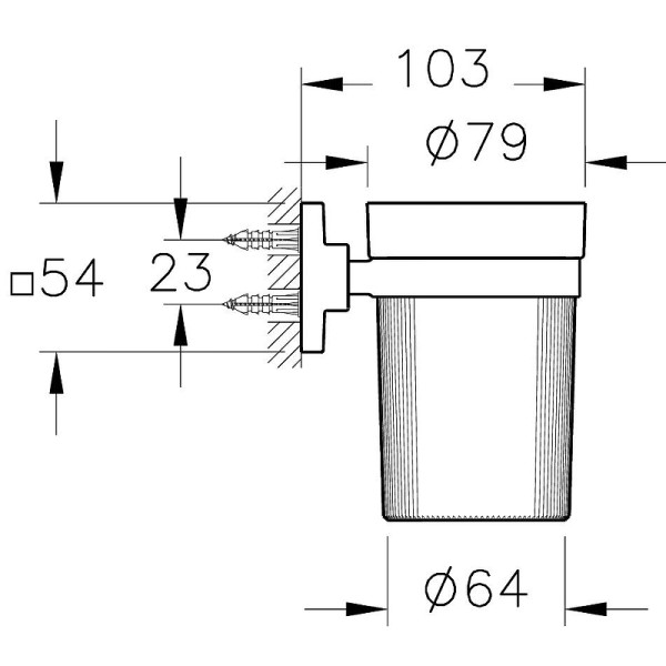Стаканчик для зубных щеток Vitra Root черный матовый (A4480636)