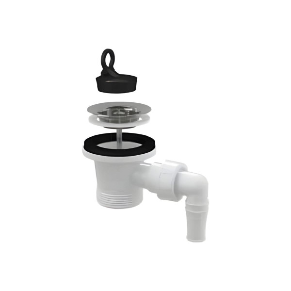 Выпуск для раковин и биде Miano 1 1/2"x63 мм. с 1-им отводом для бытовой техники, с пробкой и цепочкой (M1115)