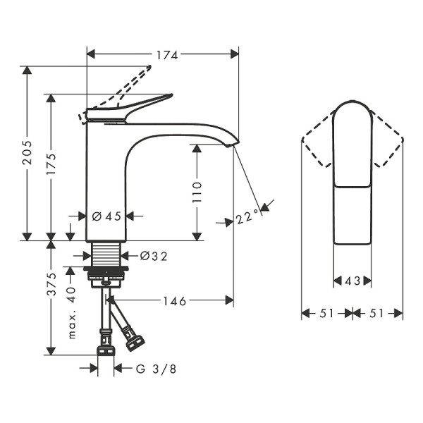 Смеситель для раковины Hansgrohe Vivenis белый (75022700) Смеситель для раковины Hansgrohe Vivenis белый (75022700)