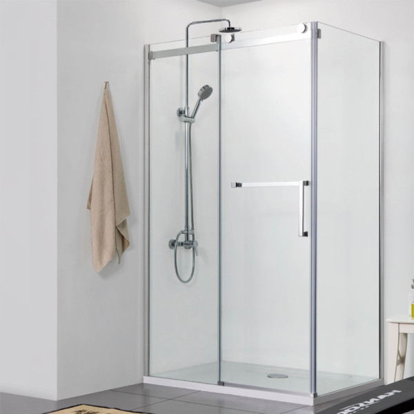 Душевое ограждение Azario Vancouver (90х1200х200) L стекло прозрачное профиль хром серебро (AZ-NKF1131-L 90)