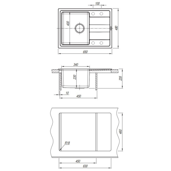 Мойка для кухни Florentina Комби 650 65х48 Fg, Песок (21.390.B0650.107)