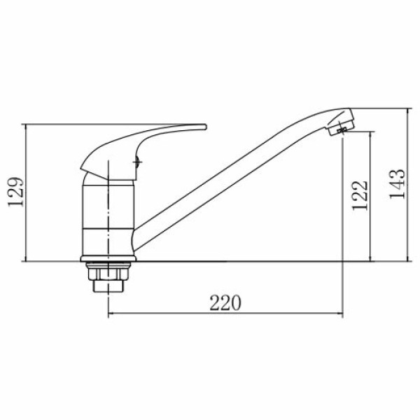 Смеситель для кухни Fashun хром (A4903)