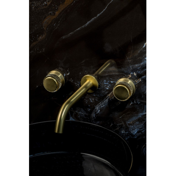 Смеситель для раковины на 3 отв.Boheme AURA MG (золото-матовый) (152-2-MG-A)