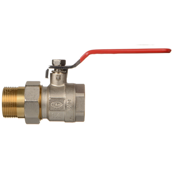 Кран 1 1/4" шаровый со сгоном TeRma RED (красная бабочка) (31051) Кран 1 1/4" шаровый со сгоном TeRma RED (красная бабочка) (31051)