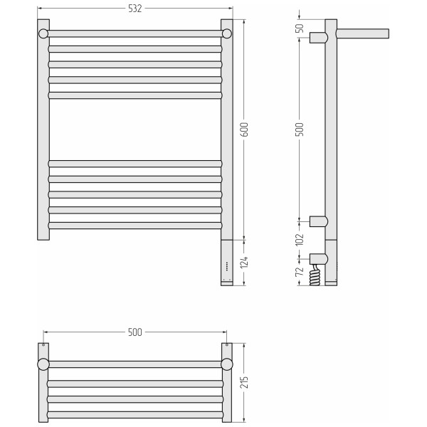 Полотенцесушитель электрический Сунержа Богема 3.1 1П 600x500 МЭМ провод слева матовое золото (032-6007-6050) Полотенцесушитель электрический Сунержа Богема 3.1 1П 600x500 МЭМ провод слева матовое золото (032-6007-6050)