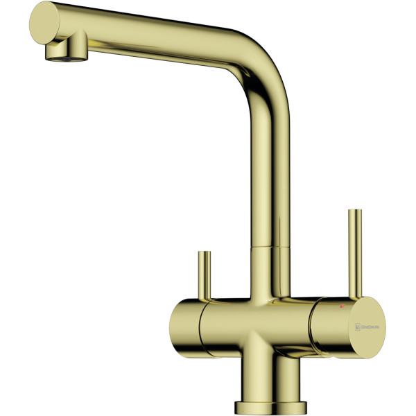 Смеситель для кухни Omoikiri Takamatsu-LG с переключателем на фильтр светлое золото (4994477)