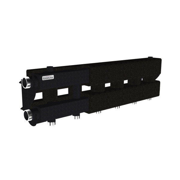 Коллектор модульный Gidruss MK-100-3.EPP (до 100 кВт, 2 магистрали G 1 1/4", 3 контура G 1", EPP-термоизоляция, 4D-кронштейны K.UMS, универсальное под Коллектор модульный Gidruss MK-100-3.EPP (до 100 кВт, 2 магистрали G 1 1/4", 3 контура G 1", EPP-термоизоляция, 4D-кронштейны K.UMS, универсальное под