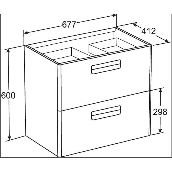 Тумба подвесная Roca Gap 70x44x60 белый (ZRU9302733)
