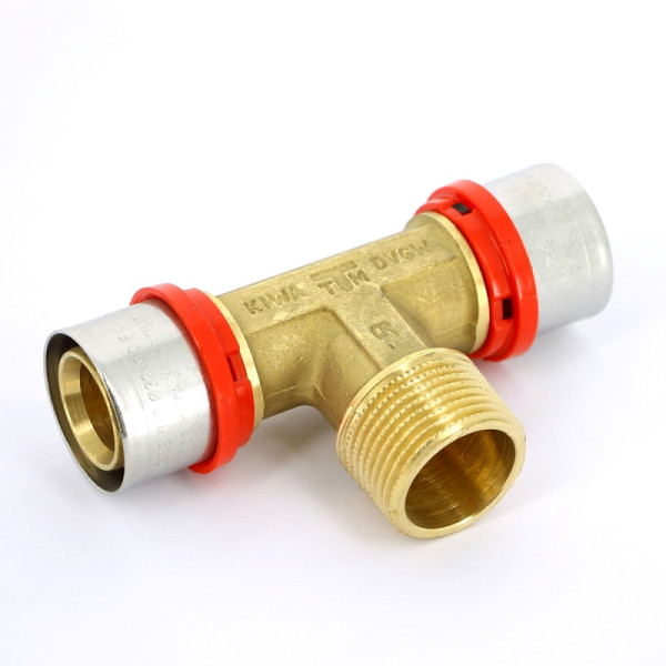 Тройник Tiemme 32х1"Нх32 латунь (пресс) (1650155 / 1658G320632CZ) Тройник Tiemme 32х1"Нх32 латунь (пресс) (1650155 / 1658G320632CZ)