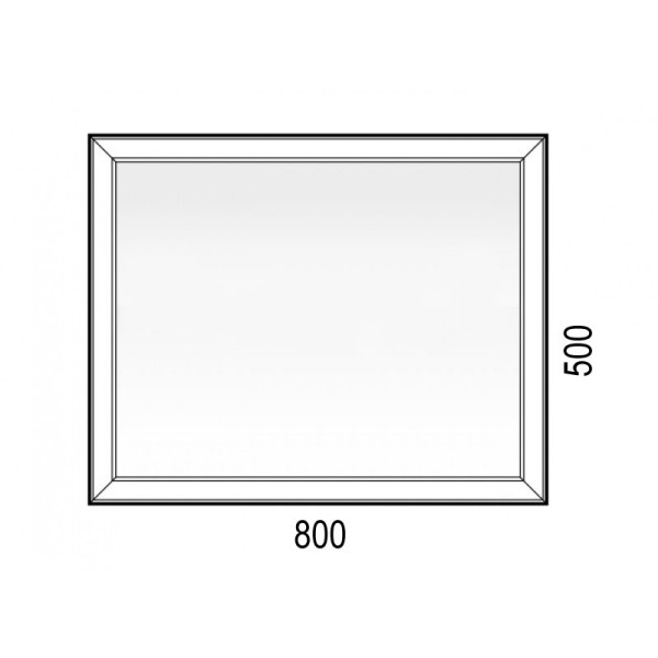 Зеркало Melodia Квадро 50х80 LED с сенсорным выключателем гор./верт. (MFR80093ZZ)
