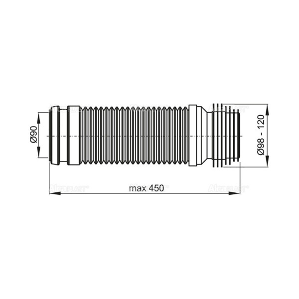 Отвод для унитаза Alcaplast DN90/110 белый (M9006)