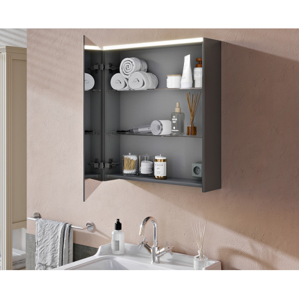 Шкаф зеркальный Vitra 60 см с LED подсветкой, левосторонний (66909)