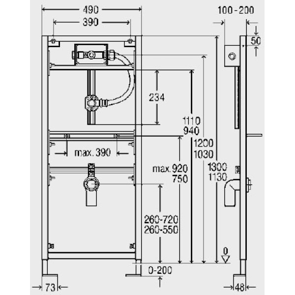 Инсталляция для писсуара Viega Eco Plus (461843)