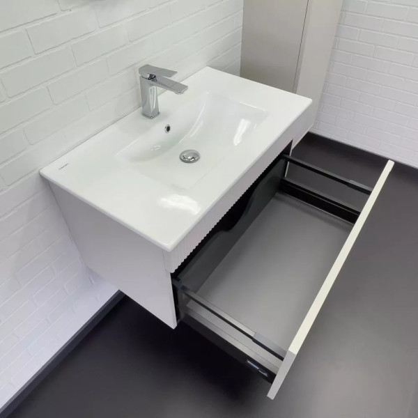 Тумба подвесная с раковиной Comforty Мадрид 800x465x465 белый матовый (00-00017865)