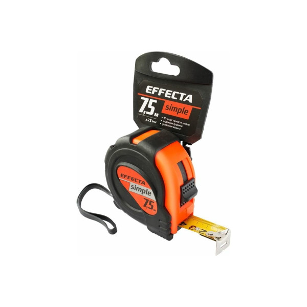 Рулетка 7,5 м (25 мм) Effecta Simple (570725)