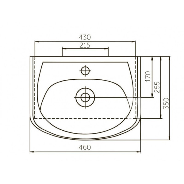 Раковина встраиваемая Rosa Уют 450 46 ( Уют 450)