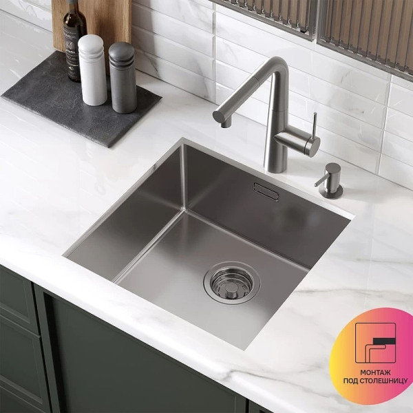 Мойка для кухни врезная Iddis Prime 40x40 нержавеющая сталь сатин (PRI44S0i77) Мойка для кухни врезная Iddis Prime 40x40 нержавеющая сталь сатин (PRI44S0i77)
