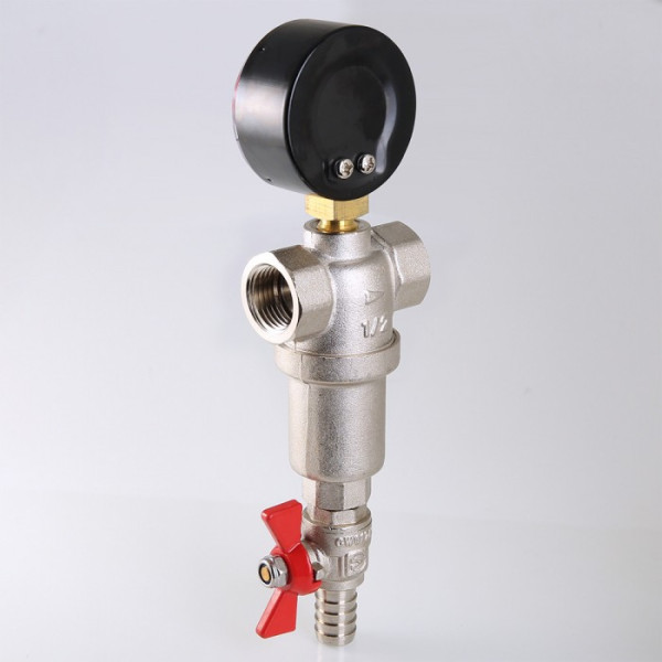 Фильтр с манометром самоочищающийся Valtec 3/4" (500/100 мкм) (VT.390.N.05)
