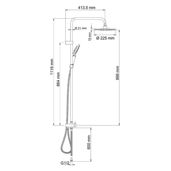 Душевой гарнитур WasserKRAFT (A039)