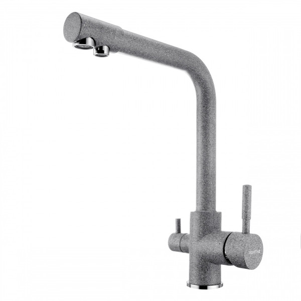 Смеситель для кухни Aquaton Руан с краном для питевой воды серый (1.AX00.4.FCX.X23.0)