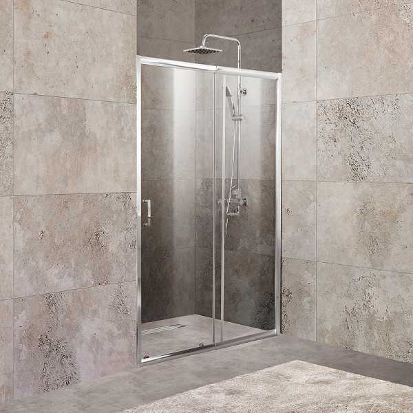 Душевая дверь BelBagno Unique 100x190 стекло прозрачное, профиль хром (UNIQUE-BF-1-10/115-C-Cr)