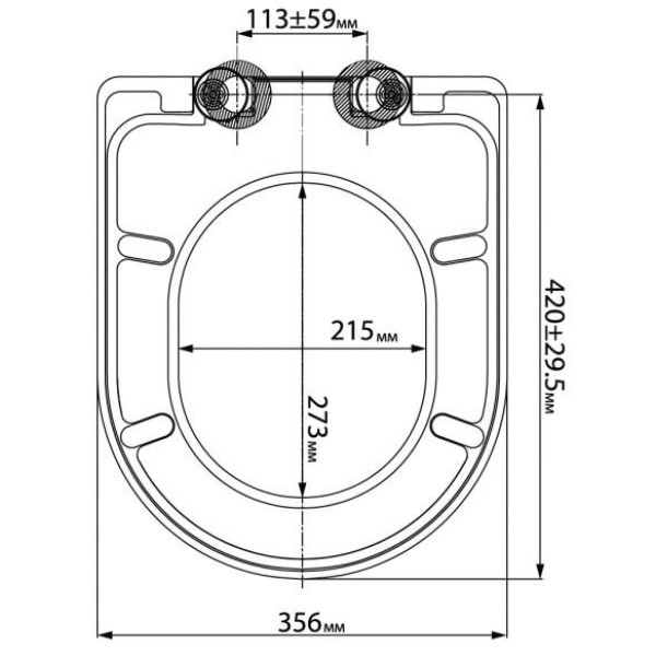 Сиденье для унитаза Iddis 420х356 (001DPSEi31)