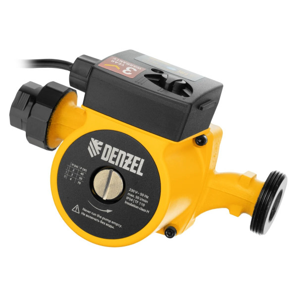 Насос циркуляционный Denzel CP 25-4 напор 4 м, 50 л/мин, 1 м кабель, монт. длина 180 мм (99410) Насос циркуляционный Denzel CP 25-4 напор 4 м, 50 л/мин, 1 м кабель, монт. длина 180 мм (99410)