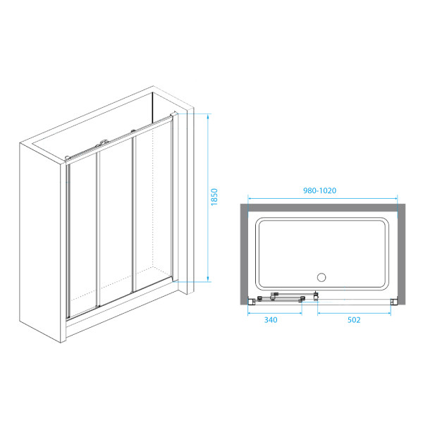 Душевая дверь RGW Classic 100x185 стекло прозрачное, профиль хром (410911110-11) Душевая дверь RGW Classic 100x185 стекло прозрачное, профиль хром (410911110-11)