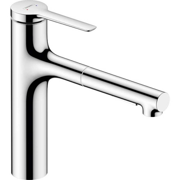 Смеситель для кухни Hansgrohe Zesis M33 хром, с видвижным изливом (74804000)