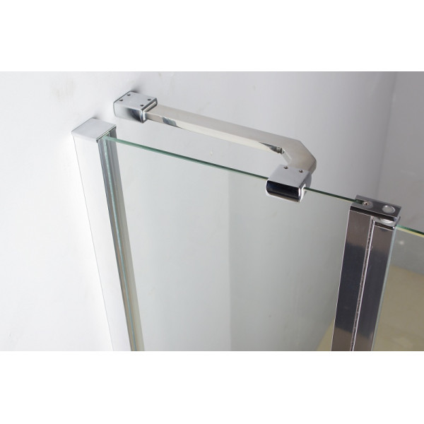 Шторка душевая на ванну BandHours EKO 120 120х140 стекло прозрачное, профиль хром