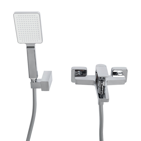 Смеситель для ванны и душа BelBagno Ardente с ручным душем, шлангом и держателем, хром (ARDENTE-VASM-CRM)