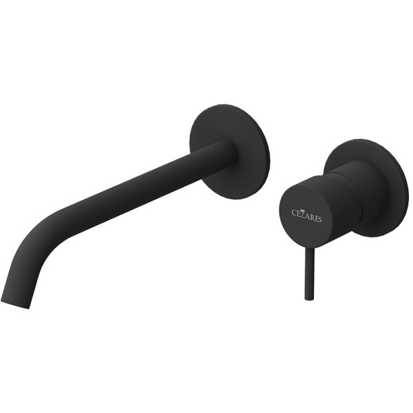 Смеситель для раковины Cezares Leaf черный матовый (LEAF-BLI2-20-L-NOP)