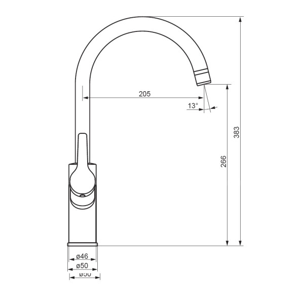 Cмеситель для кухни Damixa Eclipse с фильтрацией C - излив, никель (310721400) Cмеситель для кухни Damixa Eclipse с фильтрацией C - излив, никель (310721400)