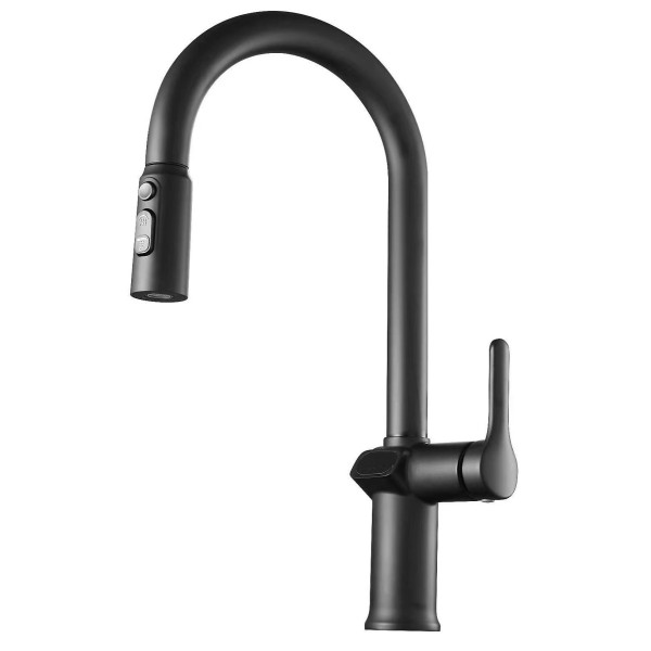 Смеситель для кухни Esko черный вытяжной с дисплеем (K15B LED) Смеситель для кухни Esko черный вытяжной с дисплеем (K15B LED)