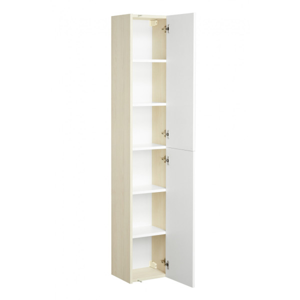 Пенал подвесной Aquaton Йорк 300x230x1602 белый глянец, ясень фабрик (1.A171.2.03Y.OAV.0)