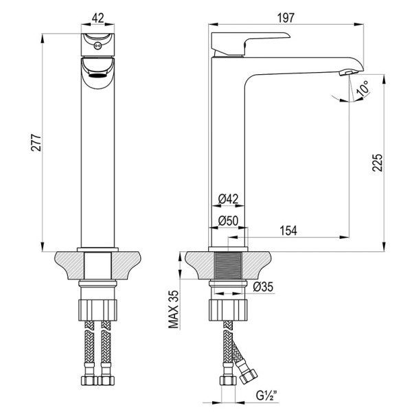 Смеситель для раковины Rossinka белый (W35-14) Смеситель для раковины Rossinka белый (W35-14)