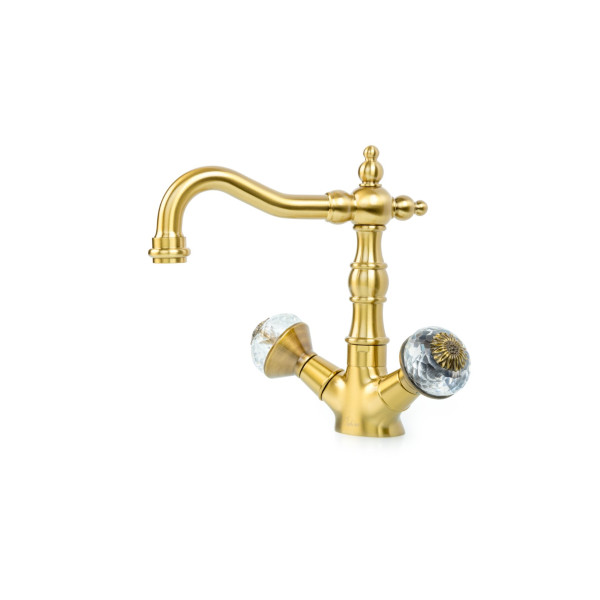 Смеситель для раковины Boheme Flora бронзовый (312-FL)