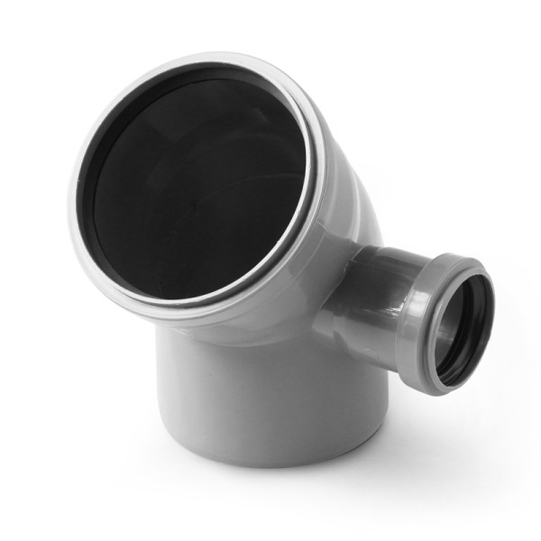 Отвод 110х45 с выходом 50 (правый) Pro Aqua Comfort (PP) (10010545R) Отвод 110х45 с выходом 50 (правый) Pro Aqua Comfort (PP) (10010545R)