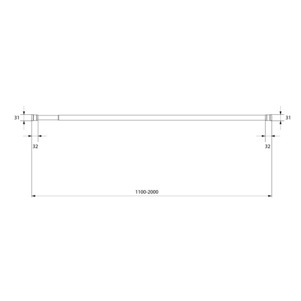 Карнизы для ванны Iddis Elegante 110-200 см черный (SRB0120i14)