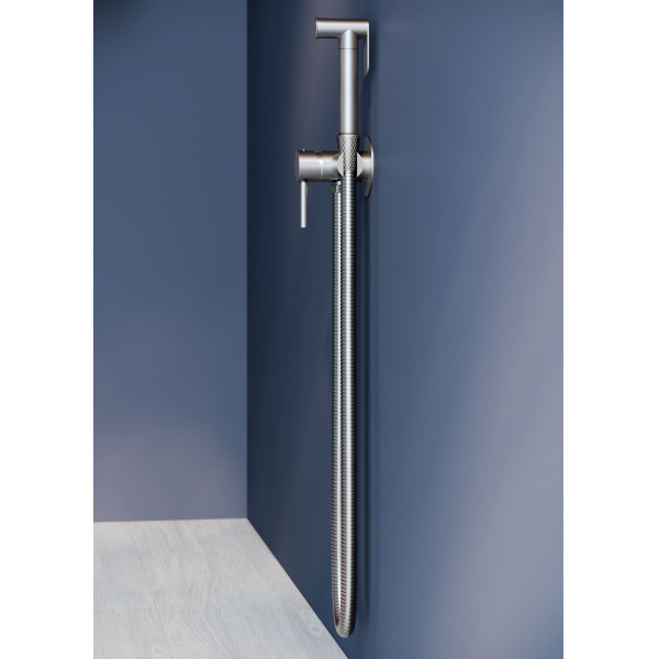 Смеситель с гигиеническим душем RGW Shower Panels серый Brush (581408211-11) Смеситель с гигиеническим душем RGW Shower Panels серый Brush (581408211-11)